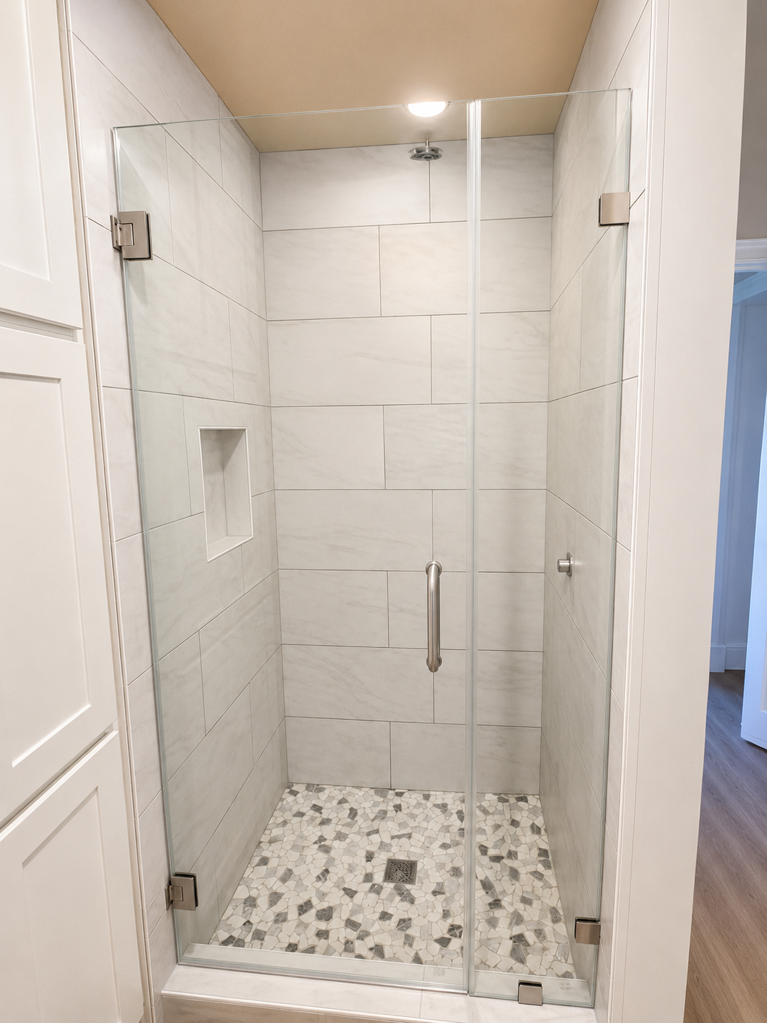 NIRVANA - Swing Door - Brushed Nickel